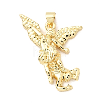 Angle Charms Brass Pendants KK-H529-33G-1