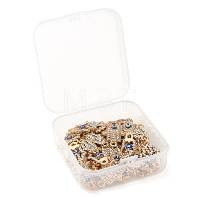 40Pcs 4 Style Alloy Rhinestone Links/Connectors ALRI-LS0001-01-1