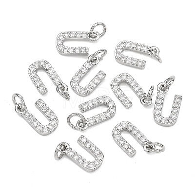 SHEGRACE Brass Micro Pave Clear Cubic Zirconia Pendants XGRQ29119-394P-U-1