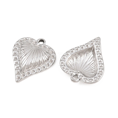 304 Stainless Steel Pendants Rhinestone Settings STAS-L317-48P-1
