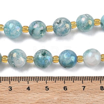 Electroplated Natural Druzy Geode Crystal Beads Strands G-G459-02L-1