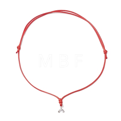 Adjustable Waxed Polyester Cord Necklace Making AJEW-JB01311-01-1