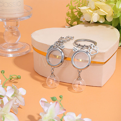 2Pcs Stainless Steel & Alloy Keychains KEYC-DR00023-1