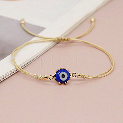 Lampwork Evil Eye Link Bracelet HH6506-2-1