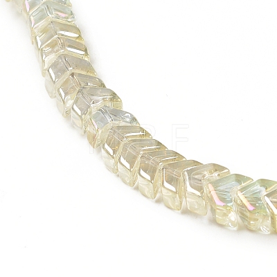 Electroplate Transparent Glass Beads Strands EGLA-L044-B-FR01-1