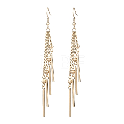 304 Stainless Steel Stick Tassel Dangle Earrings EJEW-JE06828-1
