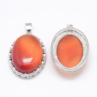 Natural Carnelian Pendants G-D851-12-1