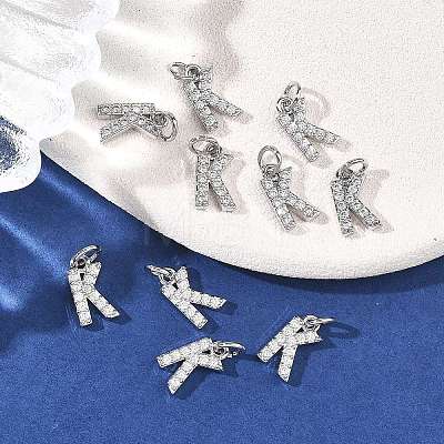 SHEGRACE Brass Micro Pave Clear Cubic Zirconia Pendants XGRQ29600-394P-K-1