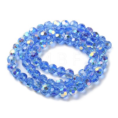 Electroplate Glass Beads Strands GLAA-Q099-E01-01-1