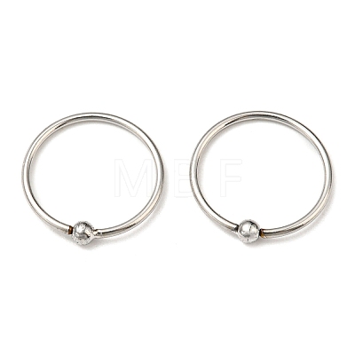 304 Stainless Steel Captive Bead Rings AJEW-F296-01P-1