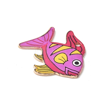 Alloy Enamel Pendants FIND-H047-02KCG-01-1