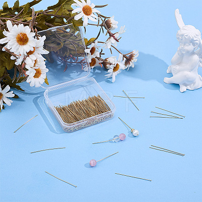 300Pcs 304 Stainless Steel Flat Head Pins STAS-ME0003-70-1