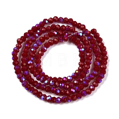 Electroplate Opaque Solid Color Glass Beads Strands EGLA-A044-P1mm-L02-1