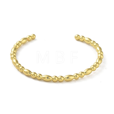 Brass Cuff Bangles BJEW-D039-10A-G-1