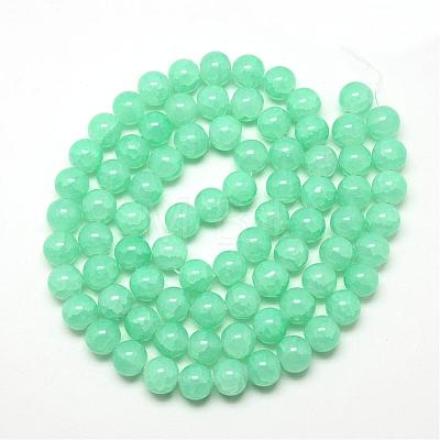 Baking Painted Crackle Glass Bead Strands DGLA-Q023-4mm-YS19-1