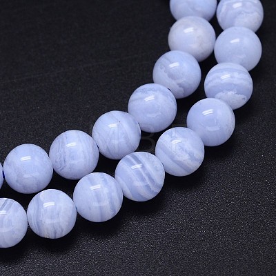 Grade AA Natural Blue Lace Agate Beads Strands G-F222-30-4mm-1