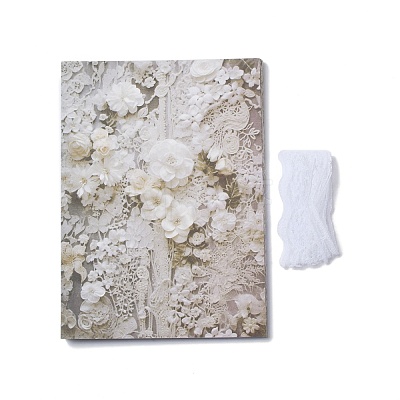 30 Sheets 10 Styles Vintage Lace Flower Scrapbook Paper Pads DIY-C081-01E-1
