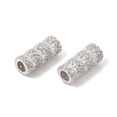 925 Sterling Silver Micro Pave Clear Cubic Zirconia Beads SE-CBAF1B2-16A-P-1