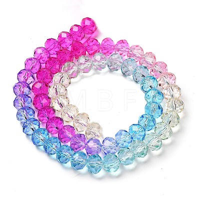 Transparent Painted Glass Beads Strands DGLA-A034-T6mm-A14-1