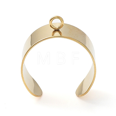 Stainless Steel Open Cuff Finger Ring Components STAS-WH0029-40B-G-1