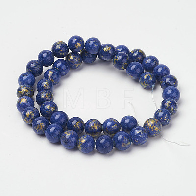 Natural Mashan Jade Beads Strands X-G-P232-01-G-6mm-1