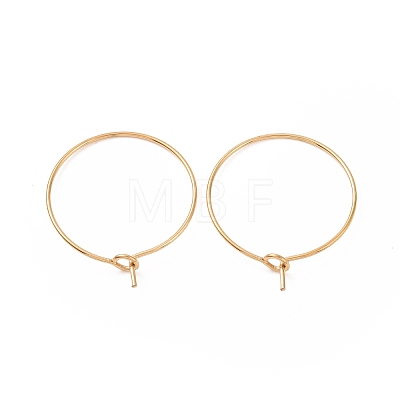 Ion Plating(IP) 316L Surgical Stainless Steel Hoop Earring Findings LS-STAS-D164-03G-1