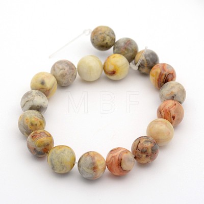 Natural Crazy Lace Agate Round Bead Strands G-M272-03-10mm-1