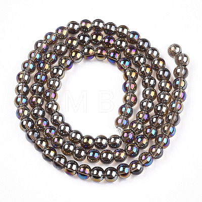 Electroplate Transparent Glass Beads Strands GLAA-T032-T8mm-AB02-1