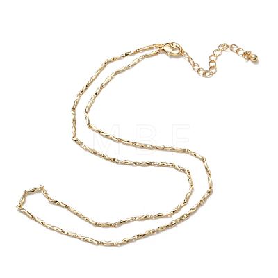 Brass Link Chain Necklaces NJEW-K123-03G-1