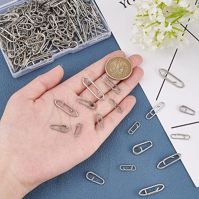 SUPERFINDINGS 180Pcs 9 Style 201 Stainless Steel High Strength Fishing Snap FIND-FH0004-42-1