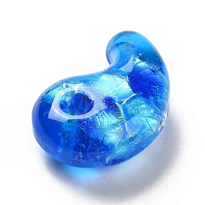 Luminous Handmade Silver Foil Lampwork Beads LAMP-F022-05B-1