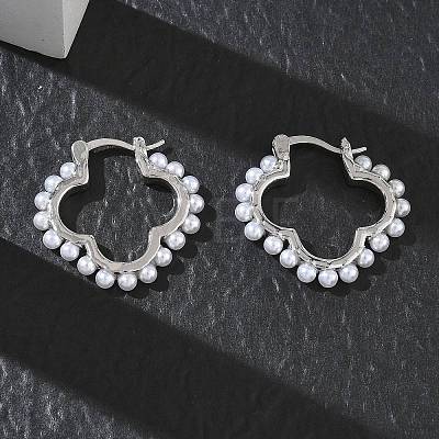 Brass Hoop Earrings for Women EJEW-A168-15P-1