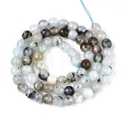 Dyed Natural White Jade Beads Strands G-T139-6mm-60-23-1