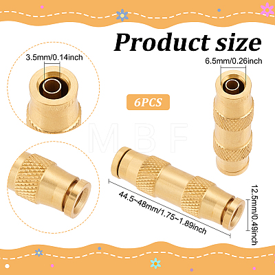DOT Brass Push in Fitting AJEW-BC0006-39-1