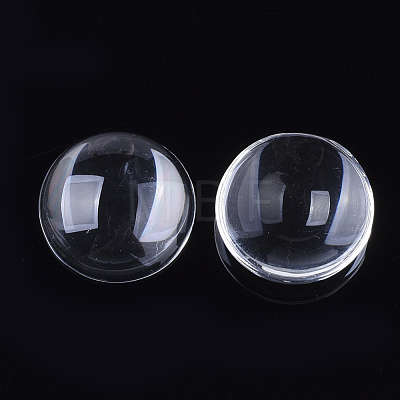 Transparent Glass Cabochons GGLA-R026-20mm-B-1
