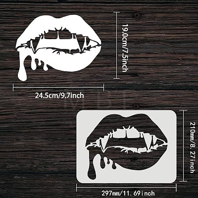 Plastic Reusable Drawing Painting Stencils Templates DIY-WH0202-336-1