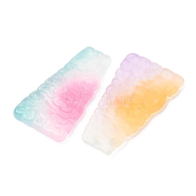 Dyed Natural Quartz Carved Pendants GG-CBA0022-01-1