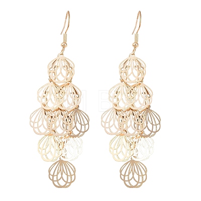 Brass Dangle Earrings EJEW-B157-02C-G-1