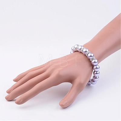Glass Pearl Stretch Bracelets BJEW-JB02501-1