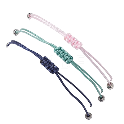 3Pcs Constellations Adjustable Nylon Cord Braided Bead Bracelets for Women Men BJEW-JB11325-12-1