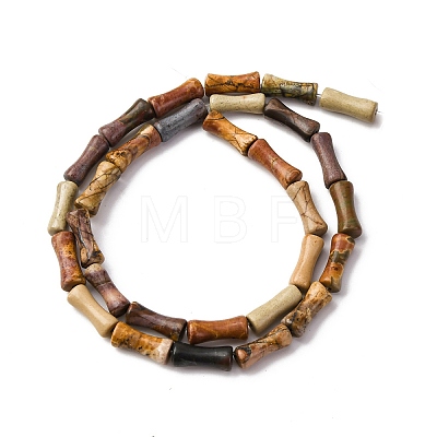 Natural Polychrome Jasper/Picasso Stone/Picasso Jasper Beads Strands G-L624-G04-12x5mm-1