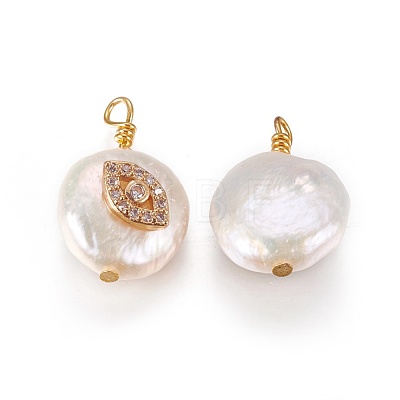 Natural Cultured Freshwater Pearl Pendants PEAR-I005-03-1
