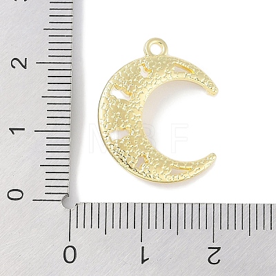 Rack Plating Moon Alloy Pendants PALLOY-F018-19G-1