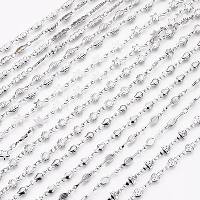 Non-Tarnish 304 Stainless Steel Link Chains Necklaces NJEW-F242-03P-1