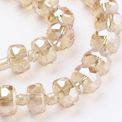 Electroplate Glass Beads Strands EGLA-E051-PL8mm-B04-1