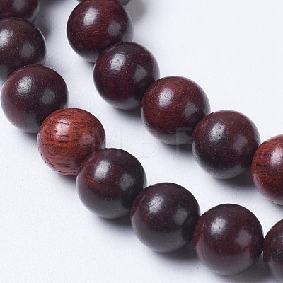 Natural Burmese Rosewood Beads Strands WOOD-J001-03-8mm-1
