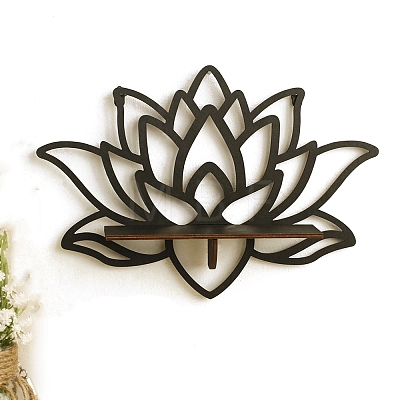 Lotus Wooden Shelf for Crystals PW-WGC3CDC-01-1