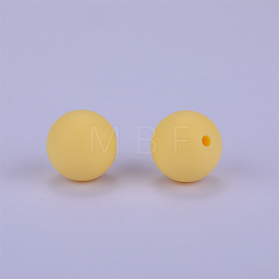 Round Silicone Focal Beads SI-JX0046A-32-1