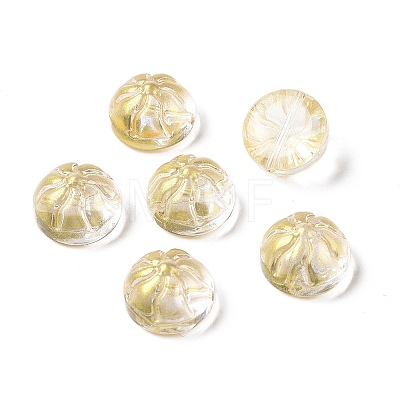 Transparent Spray Painted Glass Beads GLAA-I050-09-1