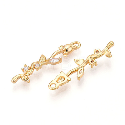 Brass Micro Pave Cubic Zirconia Pendants KK-N261-83G-1